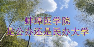 蚌埠医学院是公办还是民办大学？（附各专业收费标准）