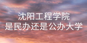 沈阳工程学院是民办还是公办大学？（附专业收费标准）