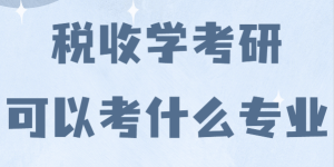 税收学考研可以考什么专业？税收学专业考研方向解析