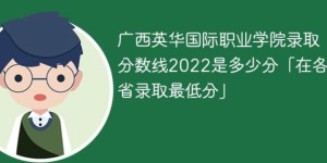 广西英华国际职业学院2022年最低录取分数线是多少（省内+外省）