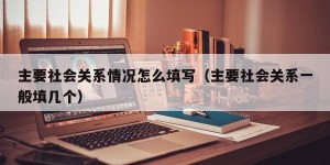 主要社会关系情况怎么填写（主要社会关系一般填几个）