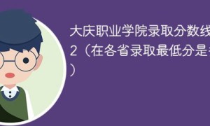 大庆职业学院2022年各省录取分数线一览表「最低分+最低位次+省控线」