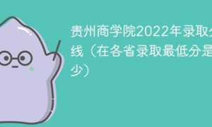 贵州商学院2022年各省录取分数线一览表（最低分+最低位次+省控线）