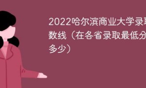 哈尔滨商业大学2022年各省录取分数线 附最低录取分数