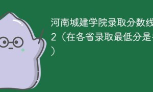 河南城建学院2022年各省录取分数线一览表 附最低录取分数