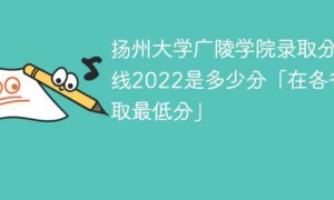 扬州大学广陵学院2022年各省录取分数线「最低分+最低位次+省控线」