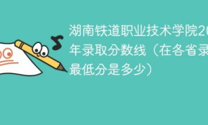 湖南铁道职业技术学院2022年各省录取分数线一览表「最低分+最低位次+省控线」