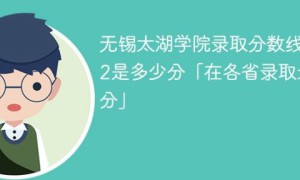 无锡太湖学院录2022年各省取分数线一览表「最低分+最低位次+省控线」