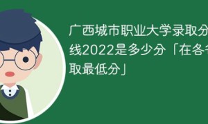 广西城市职业大学2022年各省录取分数线一览表「最低分+最低位次+省控线」