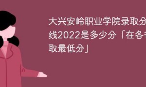 大兴安岭职业学院2022年各省录取分数线一览表「最低分+最低位次+省控线」