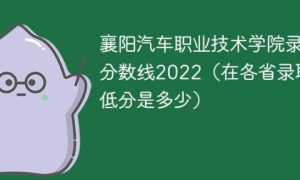 襄阳汽车职业技术学院2022年各省录取分数线「最低分+最低位次+省控线」