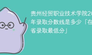 贵州经贸职业技术学院2022年最低录取分数线是多少（本省+外省）