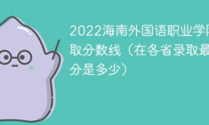 海南外国语职业学院2022年各省录取分数线一览表「最低分+最低位次+省控线」