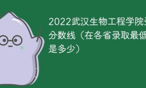 武汉生物工程学院2022年各省录取分数线一览表 附最低分、最低位次、省控线