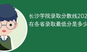 长沙学院2022年各省录取分数线「最低分+最低位次+省控线」