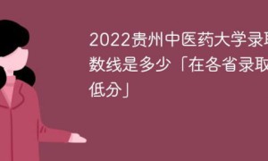 贵州中医药大学2022年最低录取分数线是多少「省内+外省」