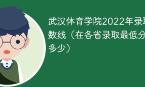 武汉体育学院2022年各省录取分数线一览表「最低分+最低位次+省控线」