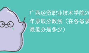 广西经贸职业技术学院2022年最低录取分数线是多少分「最低位次+省控线」