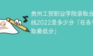 贵州工贸职业学院2022年各省录取分数线一览表 附最低录取分数、最低位次、省控线