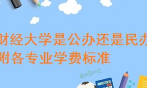 山东财经大学是公办还是民办学校 附各专业学费标准！