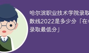 哈尔滨职业技术学院2022年各省录取分数线一览表「最低分+最低位次+省控线」