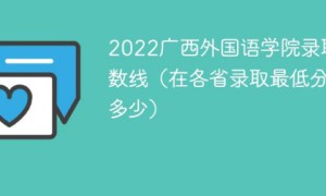 广西外国语学院2022年各省录取分数线一览表「最低分+最低位次+省控线」