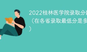 桂林医学院2022年各省录取分数线一览表（最低分+最低位次+省控线）