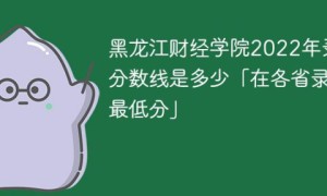 黑龙江财经学院2022年各省录取分数线一览表「最低分+最低位次+省控线」