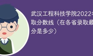 武汉工程科技学院2022年各省录取分数线一览表 附最低分、最低位次、省控线