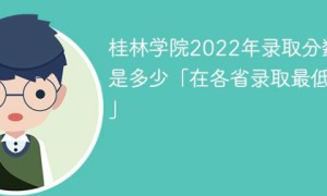 桂林学院2022年各省录最低取分数线一览表（文科+理科）