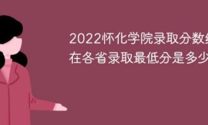 怀化学院2022年各省录取分数线一览表「最低分+最低位次+省控线」