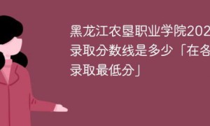 黑龙江农垦职业学院2022年各省录取分数线一览表「最低分+最低位次+省控线」