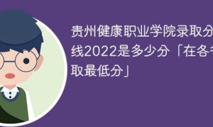 贵州健康职业学院2022年各省录取分数线一览表「最低分+最低位次+省控线」