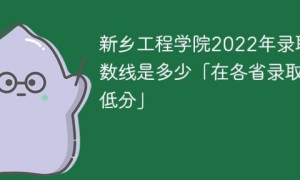 新乡工程学院2022年录取分数线一览表「最低分+最低位次+省控线」