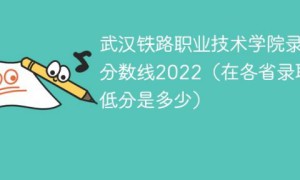 武汉铁路职业技术学院2022年各省录取分数线一览表「最低分+最低位次+省控线」